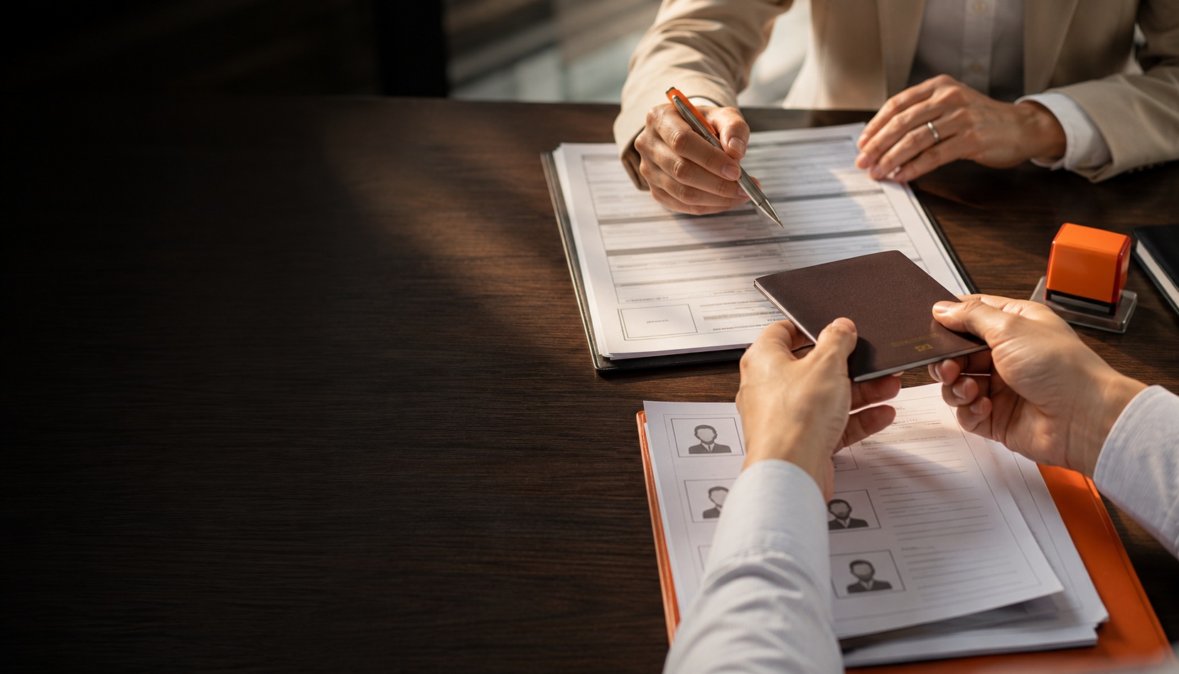 Work permit services Vietnam — People Profilers licensed recruitment agency reviewing work permit application paperwork